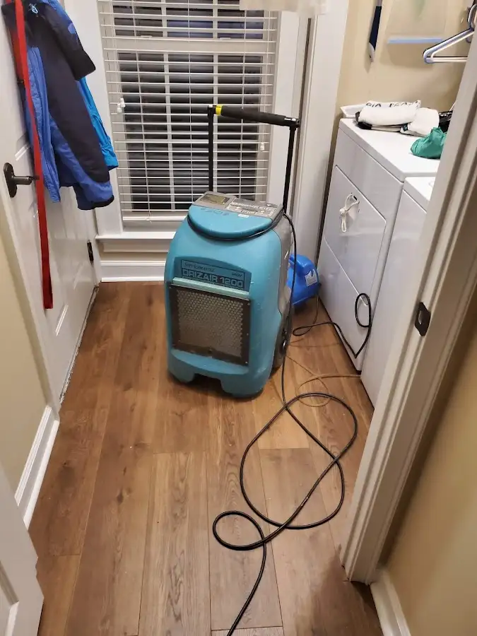 Commercial dehumidifier deployed for Flood Damage Cleanup in Collingdale